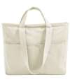 W604 Westford Mill Double Handle Cargo Pocket Tote Bag Natural colour image
